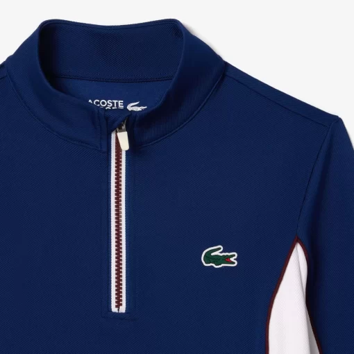 Lacoste Tennis>Tennis Sweatshirt Mit Kontrast-Armeln Navy Blau / Weis H6B