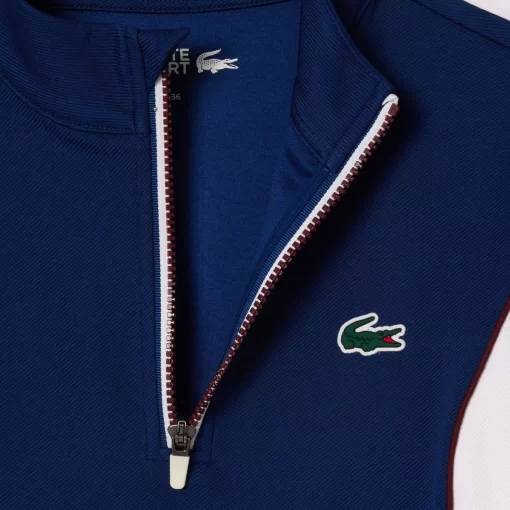 Lacoste Tennis>Tennis Sweatshirt Mit Kontrast-Armeln Navy Blau / Weis H6B