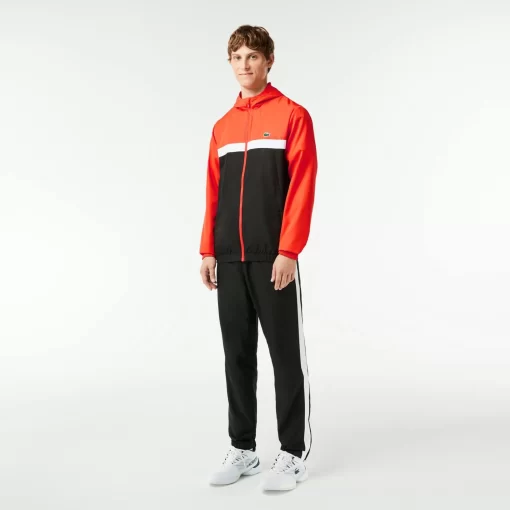 Lacoste Tennis>Tennis Trainingsanzug In Regular Fit Orange / Schwarz / Weis Mpi