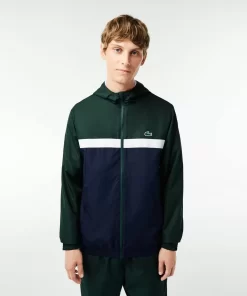 Lacoste Tennis>Tennis Trainingsanzug In Regular Fit Grun / Navy Blau / Weis 7Up