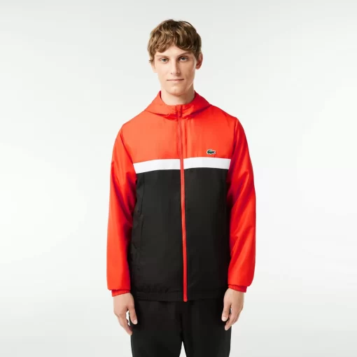 Lacoste Tennis>Tennis Trainingsanzug In Regular Fit Orange / Schwarz / Weis Mpi