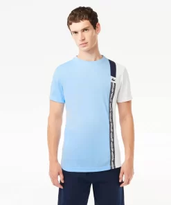 Lacoste Tennis>Tennis T-Shirt Aus Recyceltem Gewebe. Blau / Weis / Navy Blau Lvi