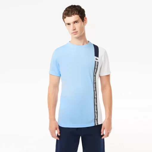 Lacoste Tennis>Tennis T-Shirt Aus Recyceltem Gewebe. Blau / Weis / Navy Blau Lvi