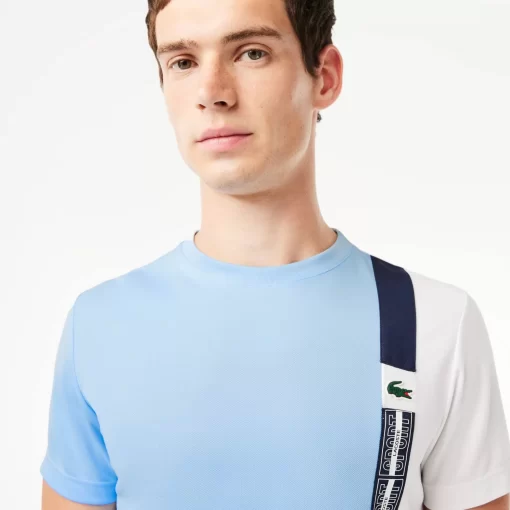 Lacoste Tennis>Tennis T-Shirt Aus Recyceltem Gewebe. Blau / Weis / Navy Blau Lvi