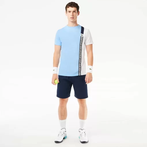 Lacoste Tennis>Tennis T-Shirt Aus Recyceltem Gewebe. Blau / Weis / Navy Blau Lvi