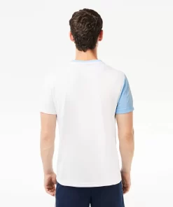 Lacoste Tennis>Tennis T-Shirt Aus Recyceltem Gewebe. Blau / Weis / Navy Blau Lvi