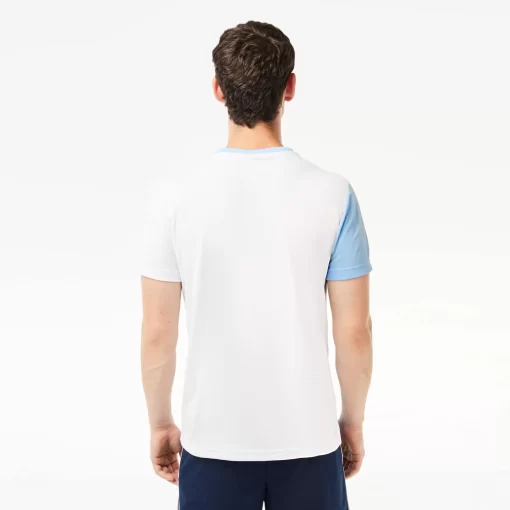 Lacoste Tennis>Tennis T-Shirt Aus Recyceltem Gewebe. Blau / Weis / Navy Blau Lvi