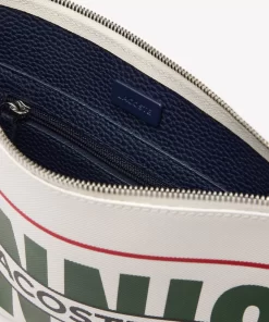 Lacoste Geldbörsen & Kleinlederwaren>Tennis-Clutch Aus Beschichtetem Canvas Farine Marine 166 M88