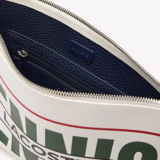 Lacoste Geldbörsen & Kleinlederwaren>Tennis-Clutch Aus Beschichtetem Canvas Farine Marine 166 M88