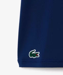 Lacoste Tennis>Tenniskleid Mit Abnehmbaren Pique-Shorts Weis / Navy Blau Bed