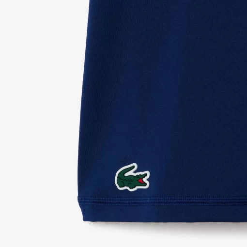 Lacoste Tennis>Tenniskleid Mit Abnehmbaren Pique-Shorts Weis / Navy Blau Bed