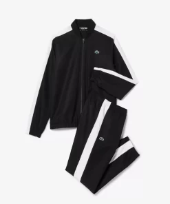 Lacoste Tennis>Tennis-Overall Colourblock Schwarz / Weis Bcs