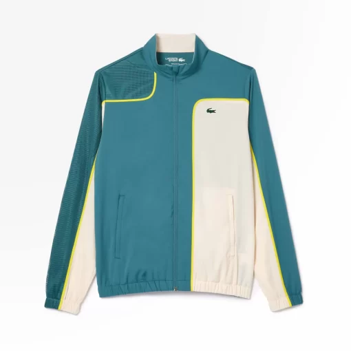 Lacoste Tennis>Tennis-Overall Colourblock Blau / Weis Iv1