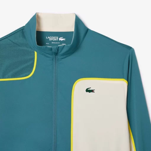 Lacoste Tennis>Tennis-Overall Colourblock Blau / Weis Iv1