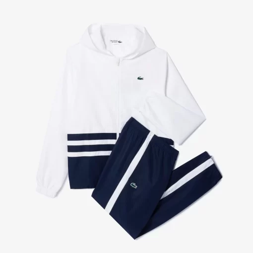 Lacoste Tennis>Tennis-Overall Colourblock Weis / Navy Blau / Weis Du9