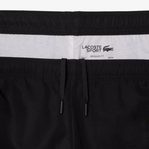 Lacoste Tennis>Tennis-Overall Colourblock Schwarz / Weis Bcs