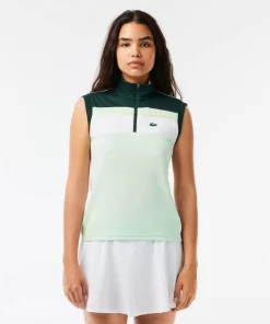 Lacoste Tennis>Tennis-Poloshirt Aus Ultra-Dry Kontrast-Ripstop-Pique Grun / Weis Pi5