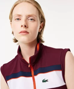 Lacoste Tennis>Tennis-Poloshirt Aus Ultra-Dry Kontrast-Ripstop-Pique Burgunder / Navy Blau Lix