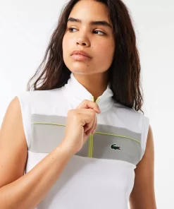 Lacoste Tennis>Tennis-Poloshirt Aus Ultra-Dry Kontrast-Ripstop-Pique Weis / Grau Liw