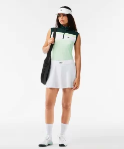 Lacoste Tennis>Tennis-Poloshirt Aus Ultra-Dry Kontrast-Ripstop-Pique Grun / Weis Pi5