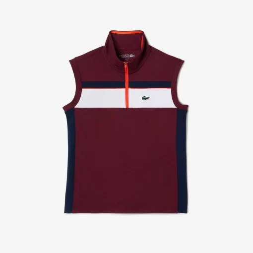 Lacoste Tennis>Tennis-Poloshirt Aus Ultra-Dry Kontrast-Ripstop-Pique Burgunder / Navy Blau Lix