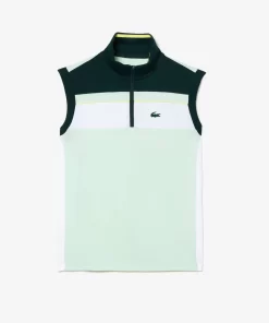 Lacoste Tennis>Tennis-Poloshirt Aus Ultra-Dry Kontrast-Ripstop-Pique Grun / Weis Pi5