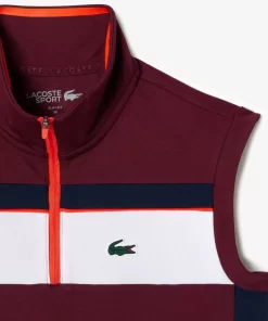 Lacoste Tennis>Tennis-Poloshirt Aus Ultra-Dry Kontrast-Ripstop-Pique Burgunder / Navy Blau Lix