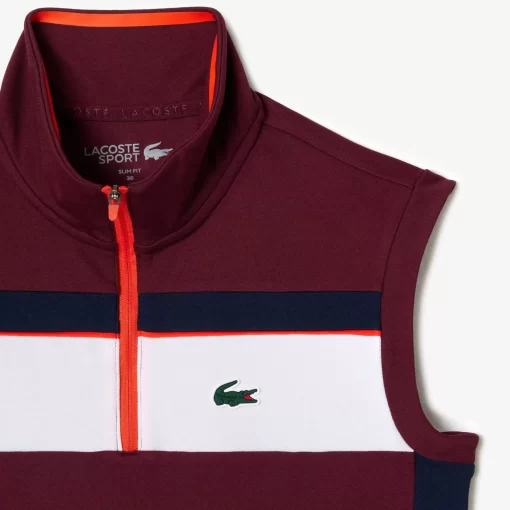 Lacoste Tennis>Tennis-Poloshirt Aus Ultra-Dry Kontrast-Ripstop-Pique Burgunder / Navy Blau Lix