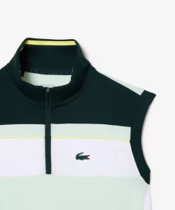 Lacoste Tennis>Tennis-Poloshirt Aus Ultra-Dry Kontrast-Ripstop-Pique Grun / Weis Pi5