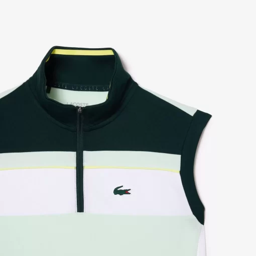 Lacoste Tennis>Tennis-Poloshirt Aus Ultra-Dry Kontrast-Ripstop-Pique Grun / Weis Pi5