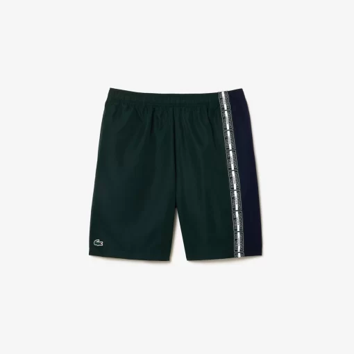 Lacoste Tennis>Tennis-Shorts Aus Recyceltem Gewebe Grun / Navy Blau / Weis 7Up