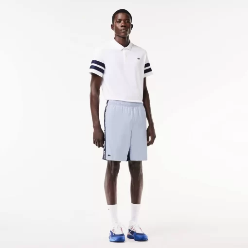 Lacoste Tennis>Tennis-Shorts Mit Logostreifen Hellblau / Navy Blau X1J