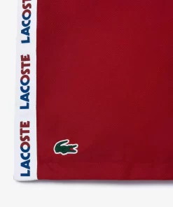 Lacoste Tennis>Tennis-Shorts Mit Logostreifen Burgunder / Navy Blau Isx