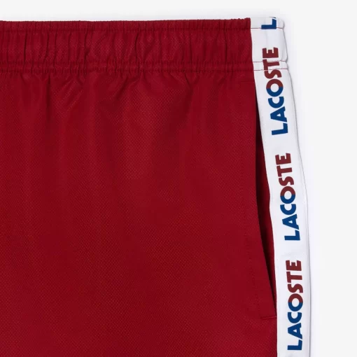 Lacoste Tennis>Tennis-Shorts Mit Logostreifen Burgunder / Navy Blau Isx