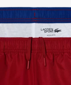 Lacoste Tennis>Tennis-Shorts Mit Logostreifen Burgunder / Navy Blau Isx