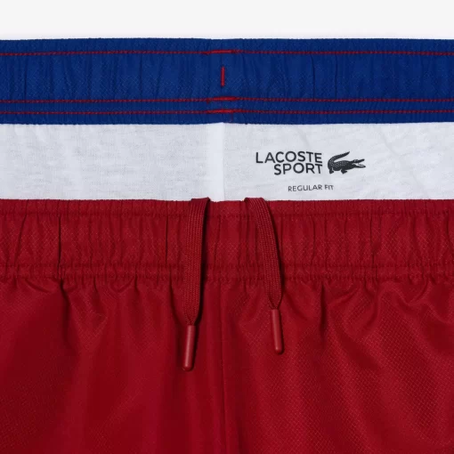 Lacoste Tennis>Tennis-Shorts Mit Logostreifen Burgunder / Navy Blau Isx