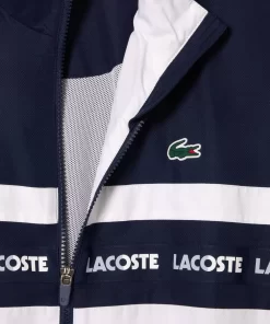 Lacoste Tennis>Tennis-Trainingsanzug Mit Logostreifen Navy Blau / Weis 525