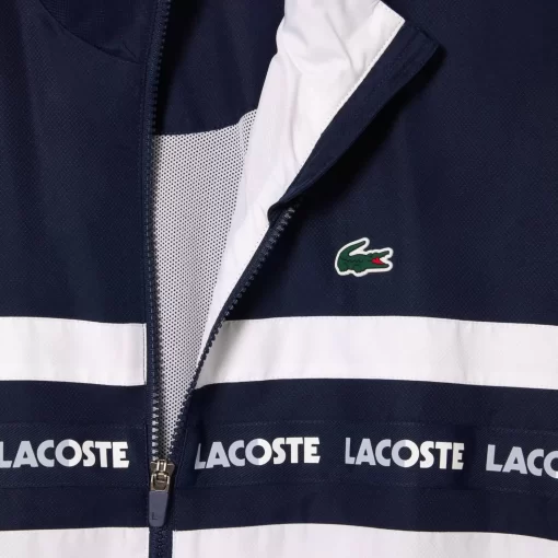 Lacoste Tennis>Tennis-Trainingsanzug Mit Logostreifen Navy Blau / Weis 525