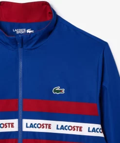 Lacoste Tennis>Tennis-Trainingsanzug Mit Logostreifen Navy Blau / Burgunder Is4