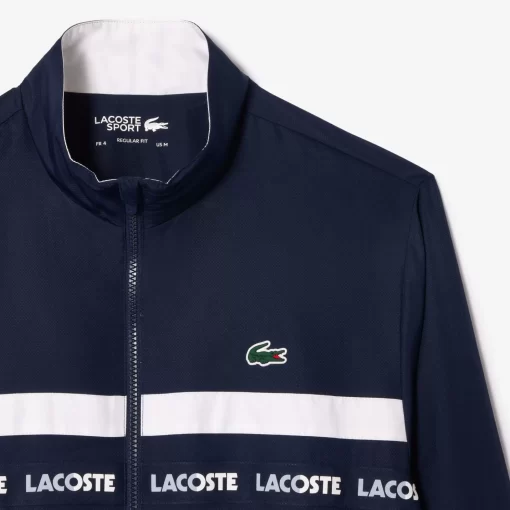 Lacoste Tennis>Tennis-Trainingsanzug Mit Logostreifen Navy Blau / Weis 525