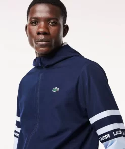 Lacoste Tennis>Tennis-Trainingsjacke Mit Logostreifen Navy Blau / Hellblau Wb3