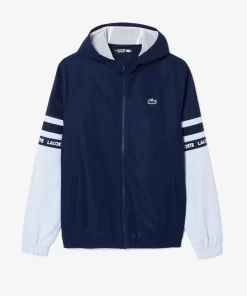 Lacoste Tennis>Tennis-Trainingsjacke Mit Logostreifen Navy Blau / Hellblau Wb3