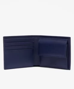 Lacoste Geldbörsen & Kleinlederwaren>The Blend Mittelgrose Brieftasche Mono Marine 166 Laponie M83