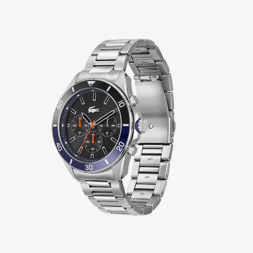 Lacoste Uhren>Tiebreaker Chronograph - Schwarz Mit Edelstahl-Armband Schwarz 000