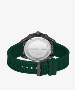 Lacoste Uhren>Tiebreaker Chronograph - Schwarz Mit Grunem Silikonband Schwarz 000