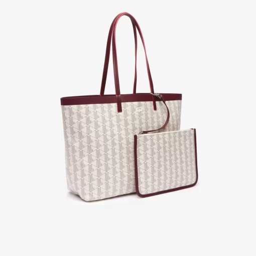 Lacoste Taschen>Tote Bag Aus Beschichtetem Canvas Mit Monogramm Mono Farine Zin M62