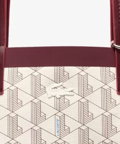 Lacoste Taschen>Tote Bag Aus Beschichtetem Canvas Mit Monogramm Mono Farine Zin M62