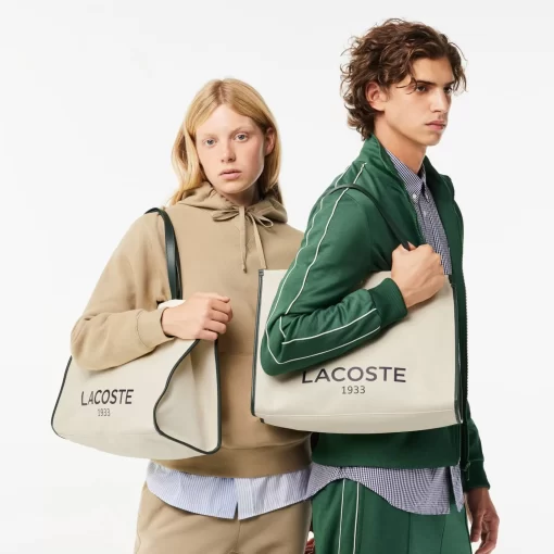 Lacoste Taschen>Tote Bag Aus Textil Farine Sinople F89