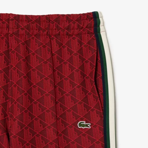 Lacoste Hosen & Shorts>Trainingshosen Aus Jacquard Mit Paris-Monogramm Burgunder / Rot Swm