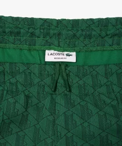 Lacoste Hosen & Shorts>Trainingshosen Aus Jacquard Mit Paris-Monogramm Grun Qij